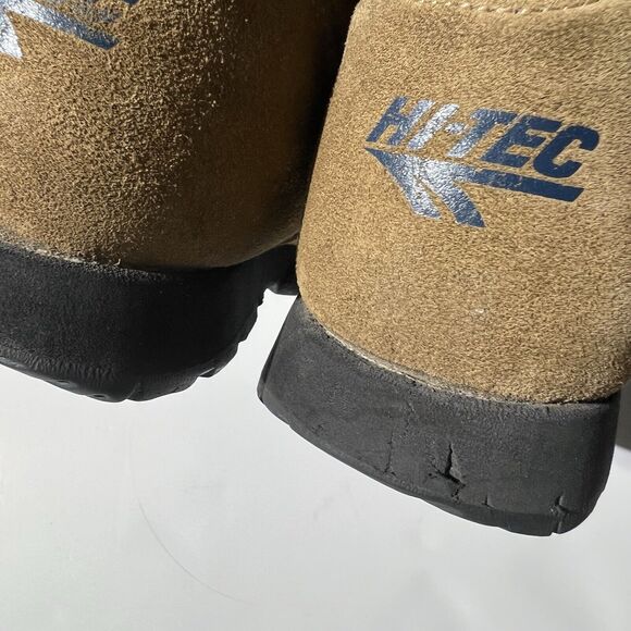 Vintage Hi-Tec Pecos Brown Blue Size 7 Lace Up Leather Hiking Shoes Boots main image 4